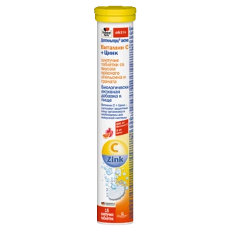 Illustration of the product packaging Doppelherz aktiv Витамин С + Цинк front view